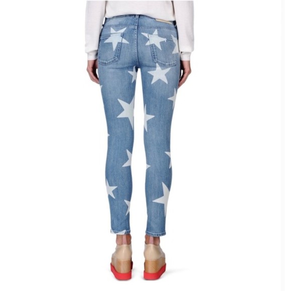 Stella McCartney White and Blue Skinny Jumpsuit - Picture 3 of 12